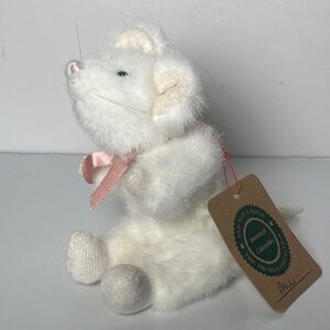 Vintage Boyds Bears The Archive Collection 1990 White Mouse Fully Jointed 7”